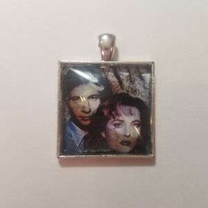 Upcycled Comic Book X Files Pendant Necklace